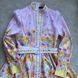 Dalia MacPhee Floral  Dress with Belt. Size M. 
Worn only once.